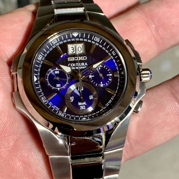 New Seiko Coutura Chronograph Marine Blue Dial - Picture 7 of 9